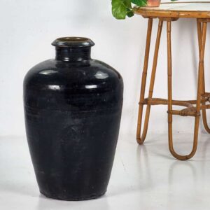 Jarrón antiguo decorativo de cerámica (c.1850) #3