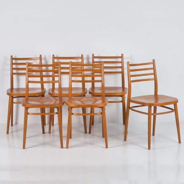 Sillas de comedor de estilo retro (c.1950). Conjunto de 6 piezas #1