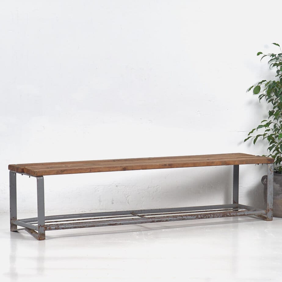 Banc vintage de style industriel (c.1950) #46