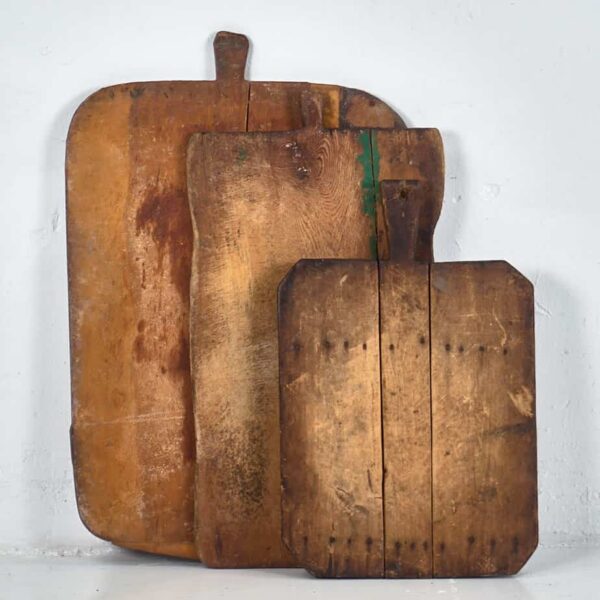 Conjunto de tablas de cortar antiguas rectangulares (c.1920). Conjunto de 3 piezas #3