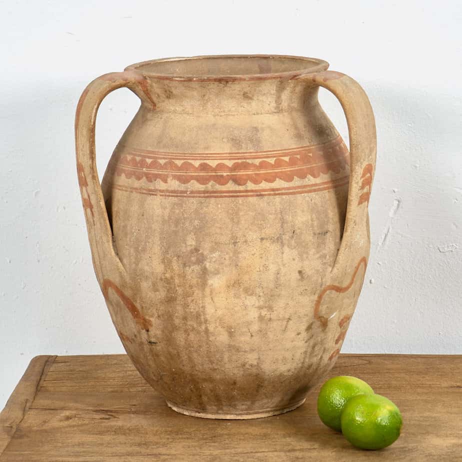 Vase ancien en céramique wabi sabi (c.1920) #7