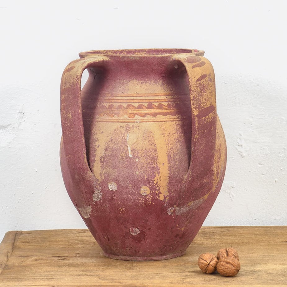 Vase ancien en céramique de style wabi sabi (vers 1920)