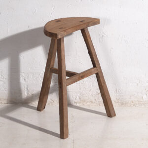 Taburete antiguo de estilo wabi sabi (c.1900) #6