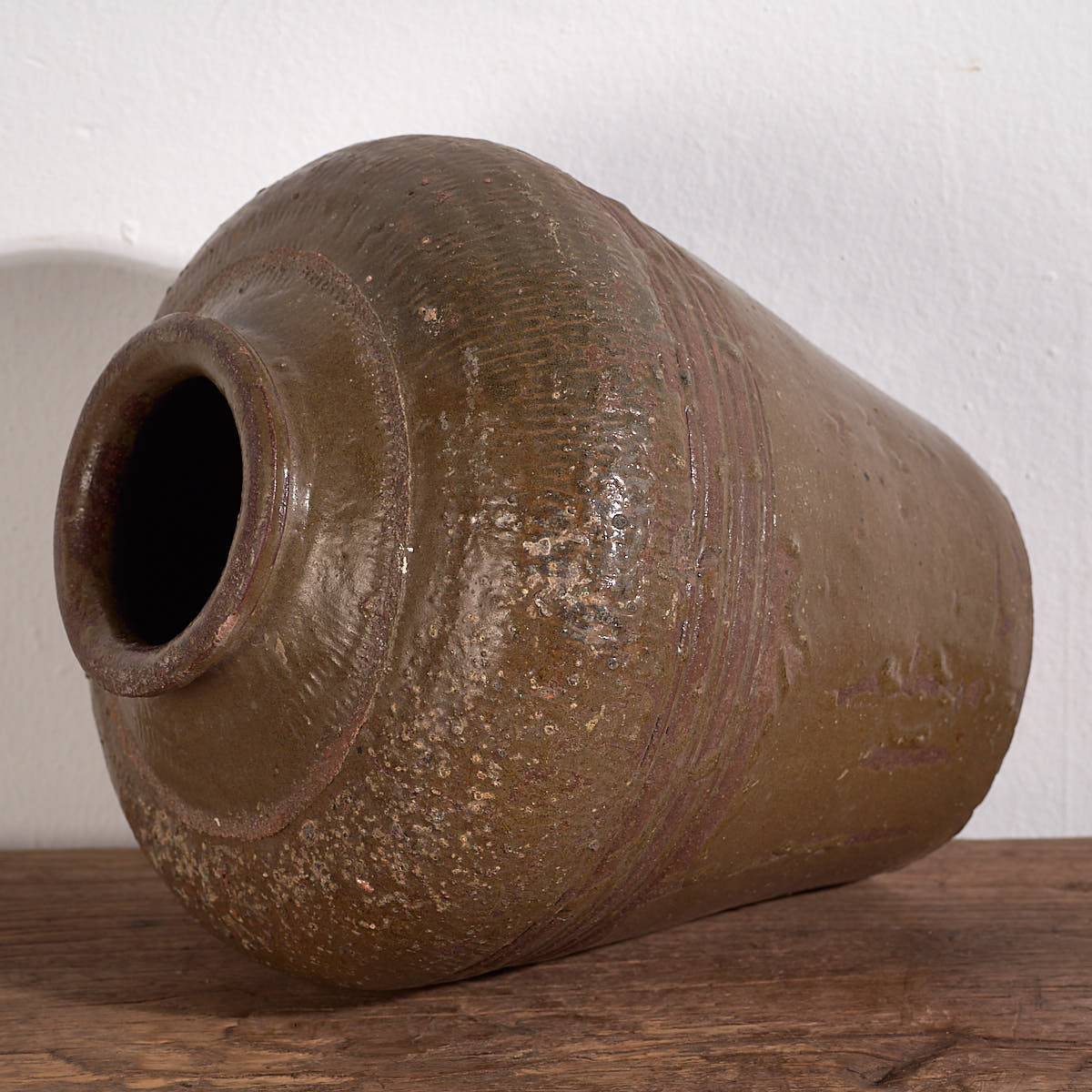Petit vase ancien en céramique émaillée (c.1900) #3