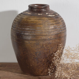 Tarro grande antiguo de cerámica china (c.1900) #2