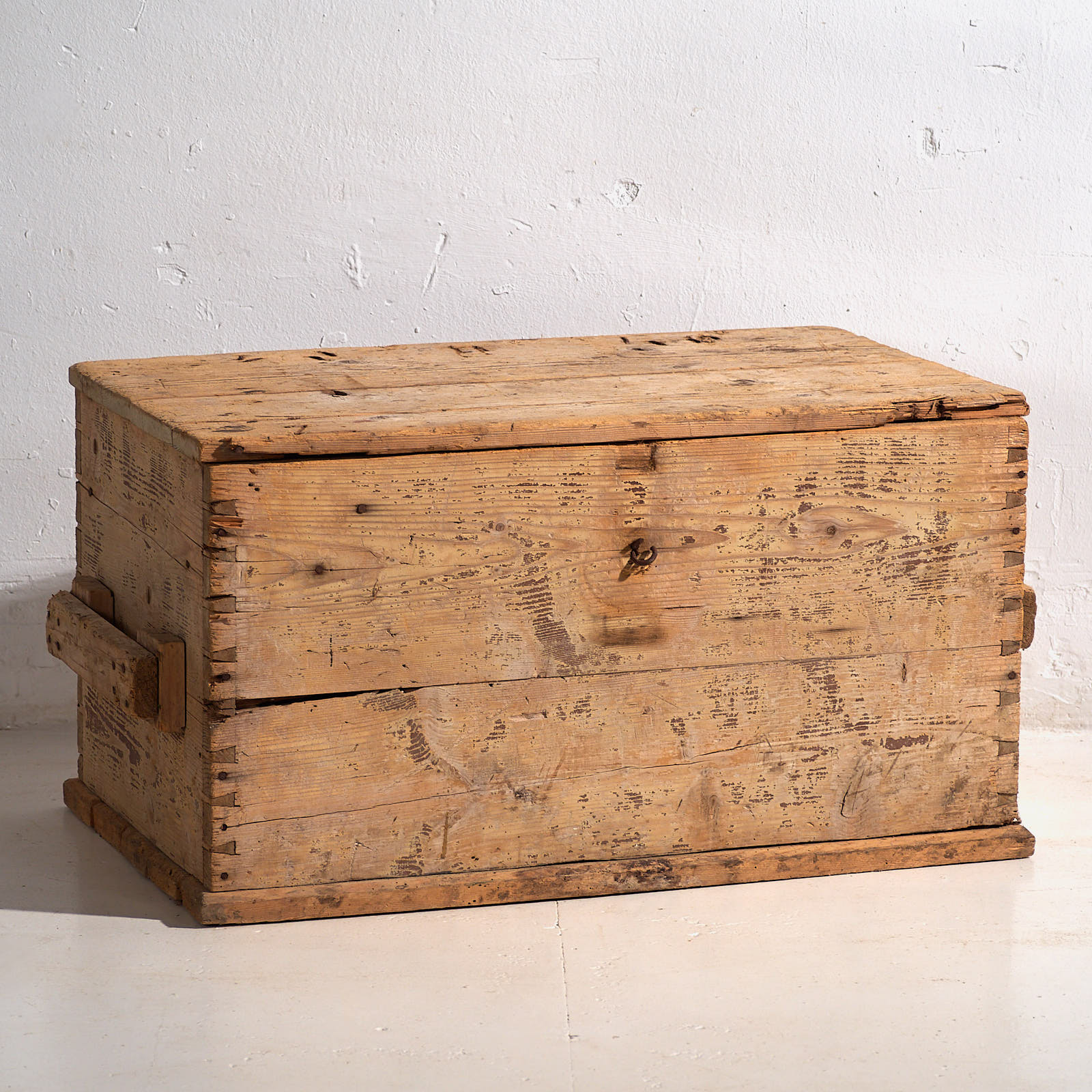 Baúl de madera lavada antiguo (c.1920) #8