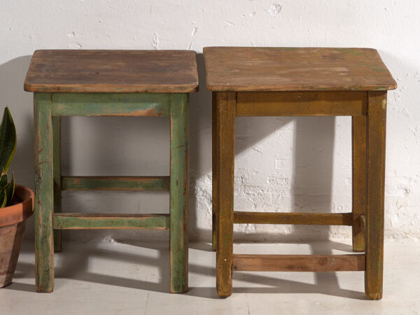 Anciennes tables carrées (c.1920). Ensemble de 2 pièces n°5 – Image 17
