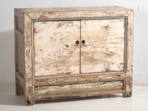 Aparador pequeño antiguo de color blanco (c.1920) #6