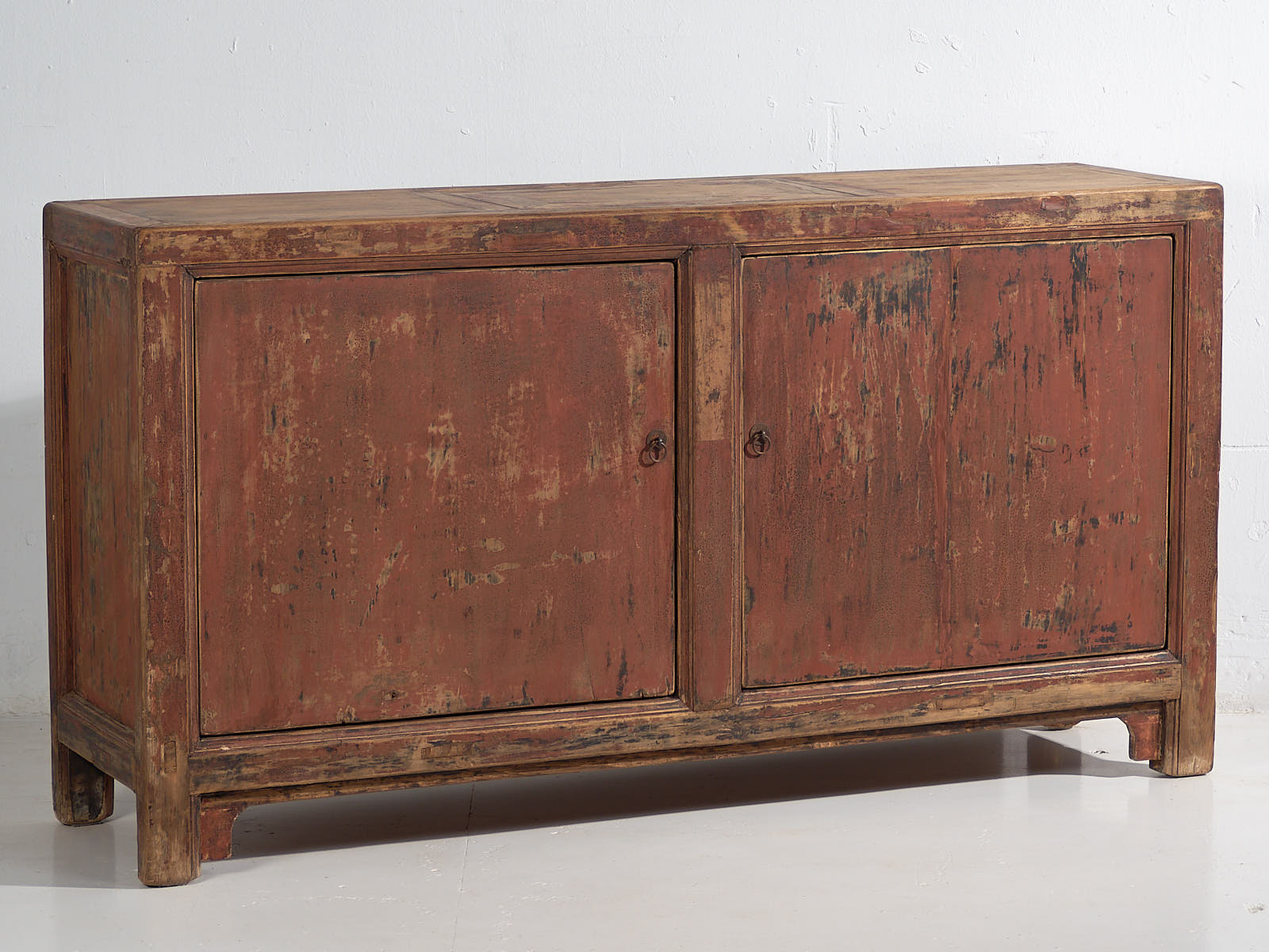 Aparador rojo antiguo para salón (c.1900) #57