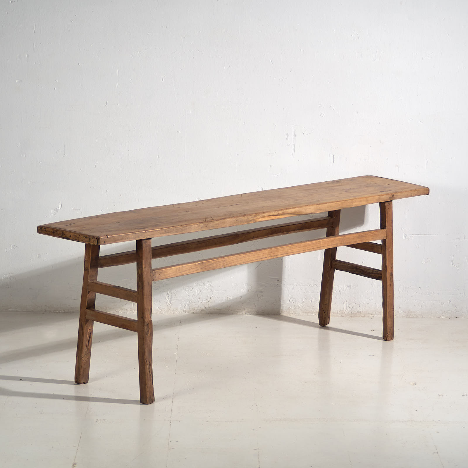 Antigua mesa consola de madera maciza (c.1900) #38