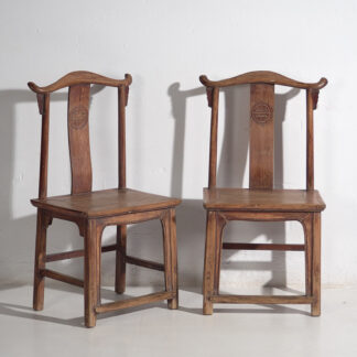 Sillones chinos antiguos con respaldo alto (c.1900) #63