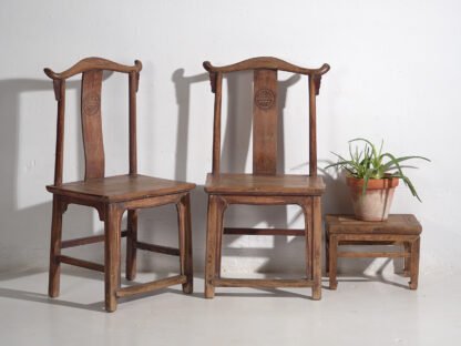 Sillones chinos antiguos con respaldo alto (c.1900) #63