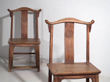 Sillas chinas antiguas con respaldo alto (c.1900) #63 - Imagen 5