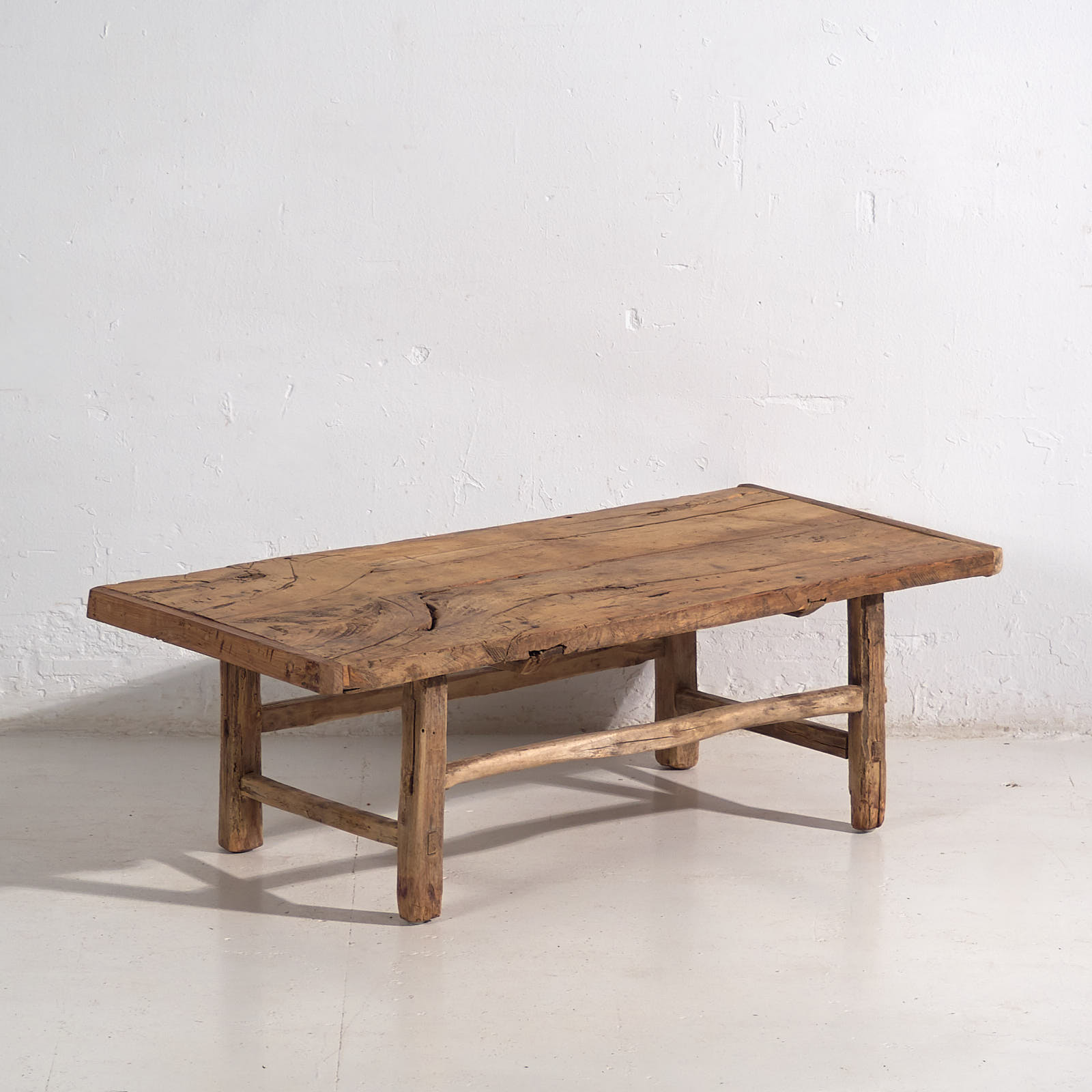 Antigua mesa baja de madera maciza (c.1900) #38