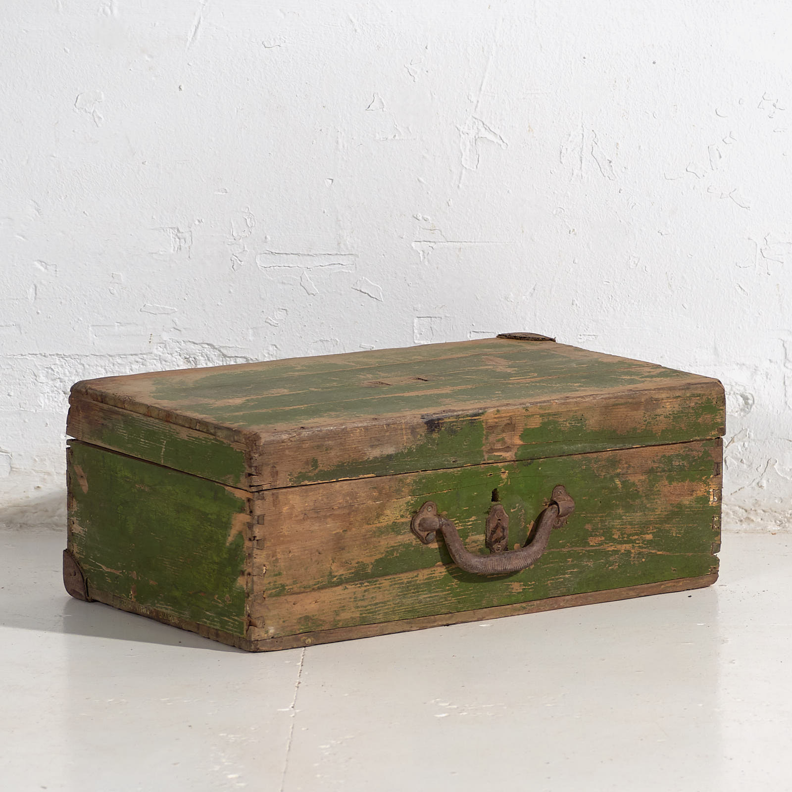 Antiguo estuche de pátina color verde (c.1920) #5