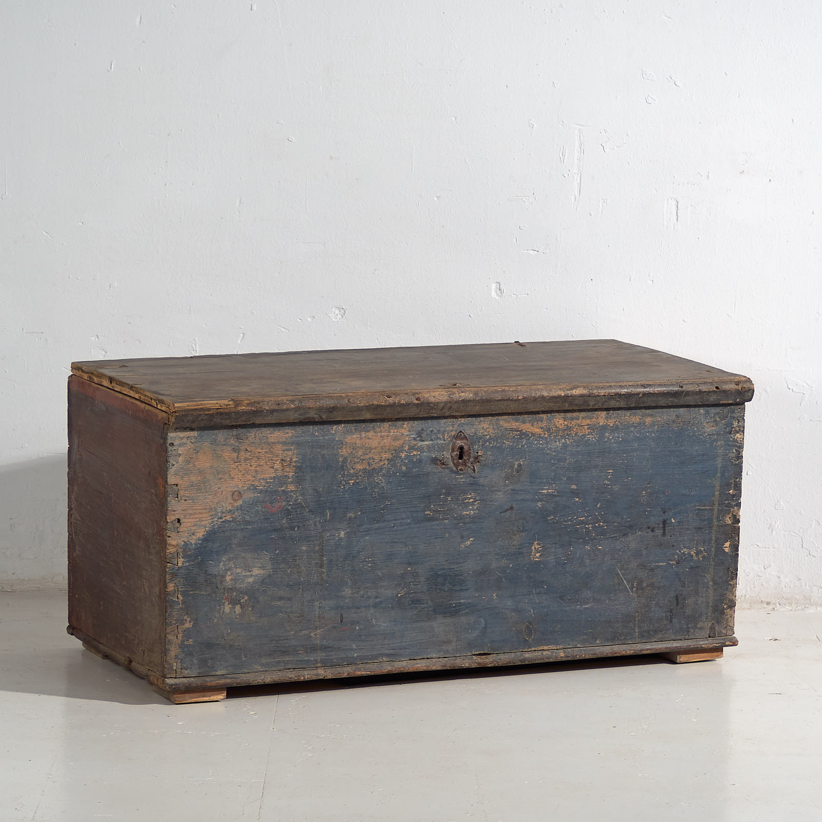 Arcón antiguo de color azul cobalto (c.1920) #19