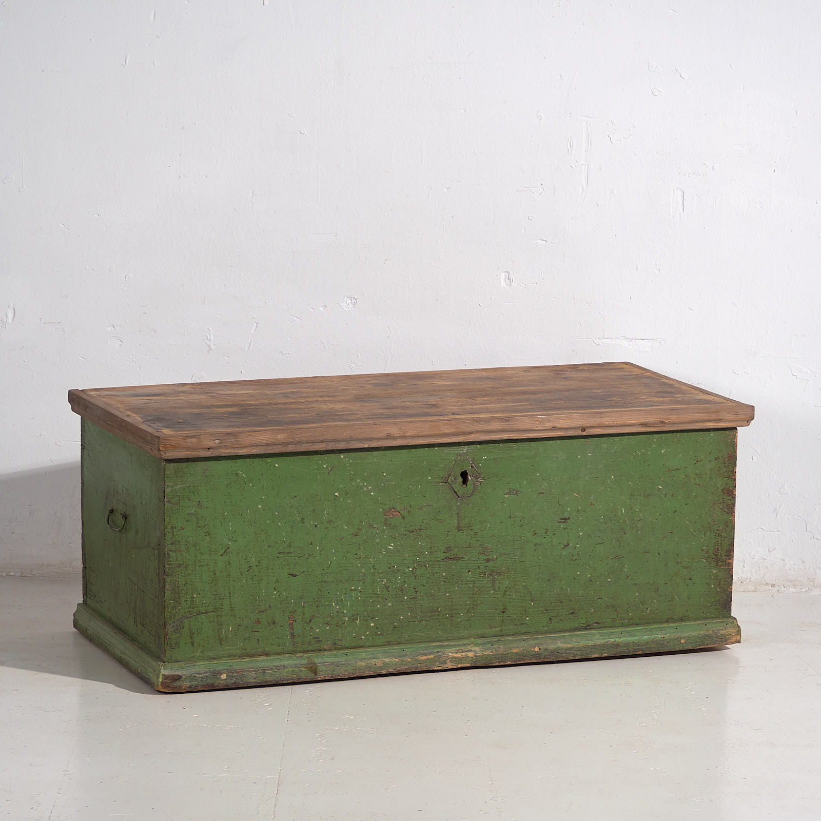 Antiguo baúl verde para almacenaje (c.1920) #27