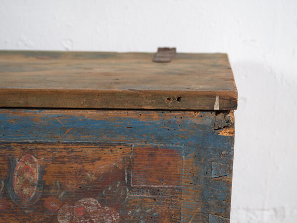 Small antique trunk with floral motifs (c.1900) #38 - Image 10