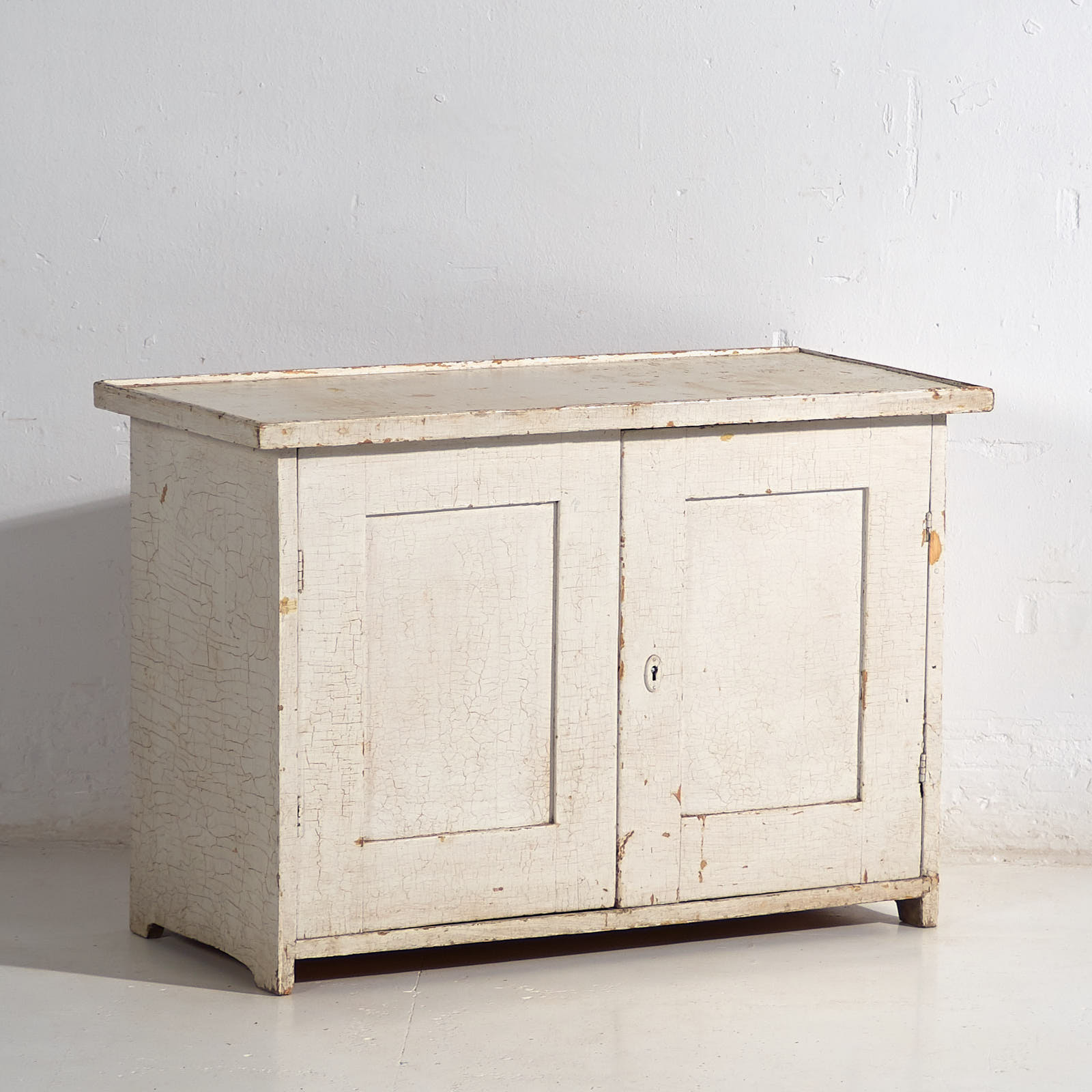 Antiguo armario pequeño de color blanco (c.1900) #63
