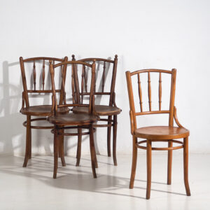 Antiguas sillas Thonet de madera curvada (c.1920). Conjunto de 4 piezas #14
