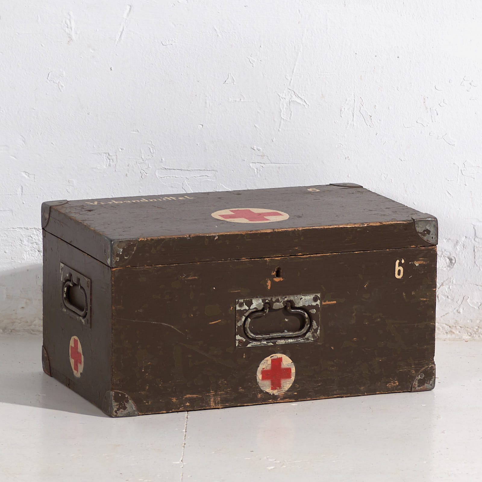 Baúl médico militar vintage (c.1940) #4