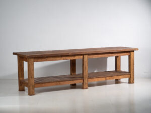 Mesa antigua de madera maciza (c.1920) #7