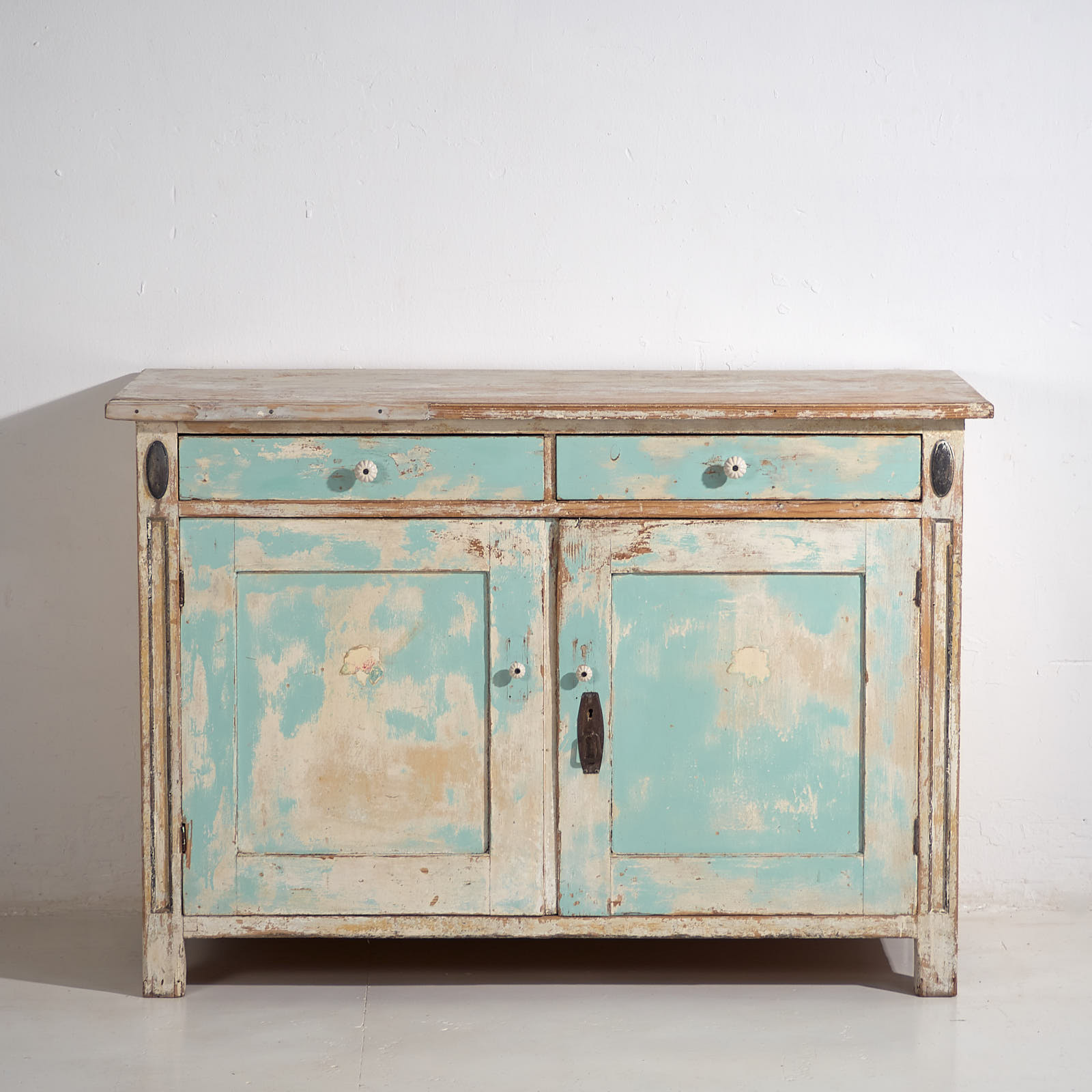 Cómoda antigua de color azul cielo (c.1920) #20