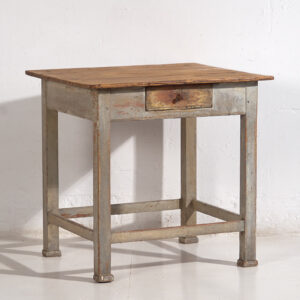 Antigua mesa auxiliar de color gris (c.1920) #22