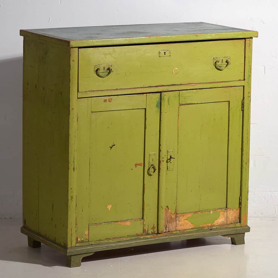 Antique green chest of drawers (c.1920) #5