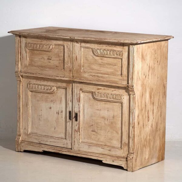 Cajonera escritorio antigua en color blanco (c.1920) - Imagen 6