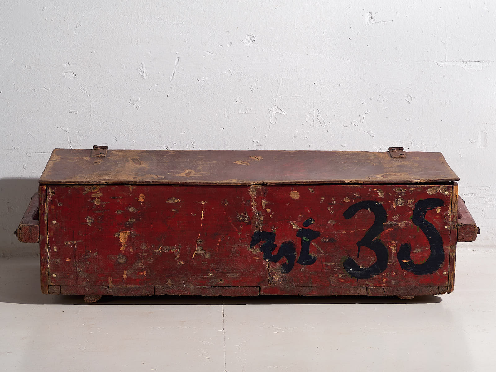 Cofre vintage de color rojo (c.1940) #2 - Imagen 14