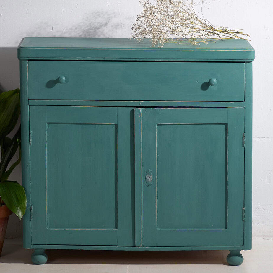 Antique emerald green dresser (c.1920) #4