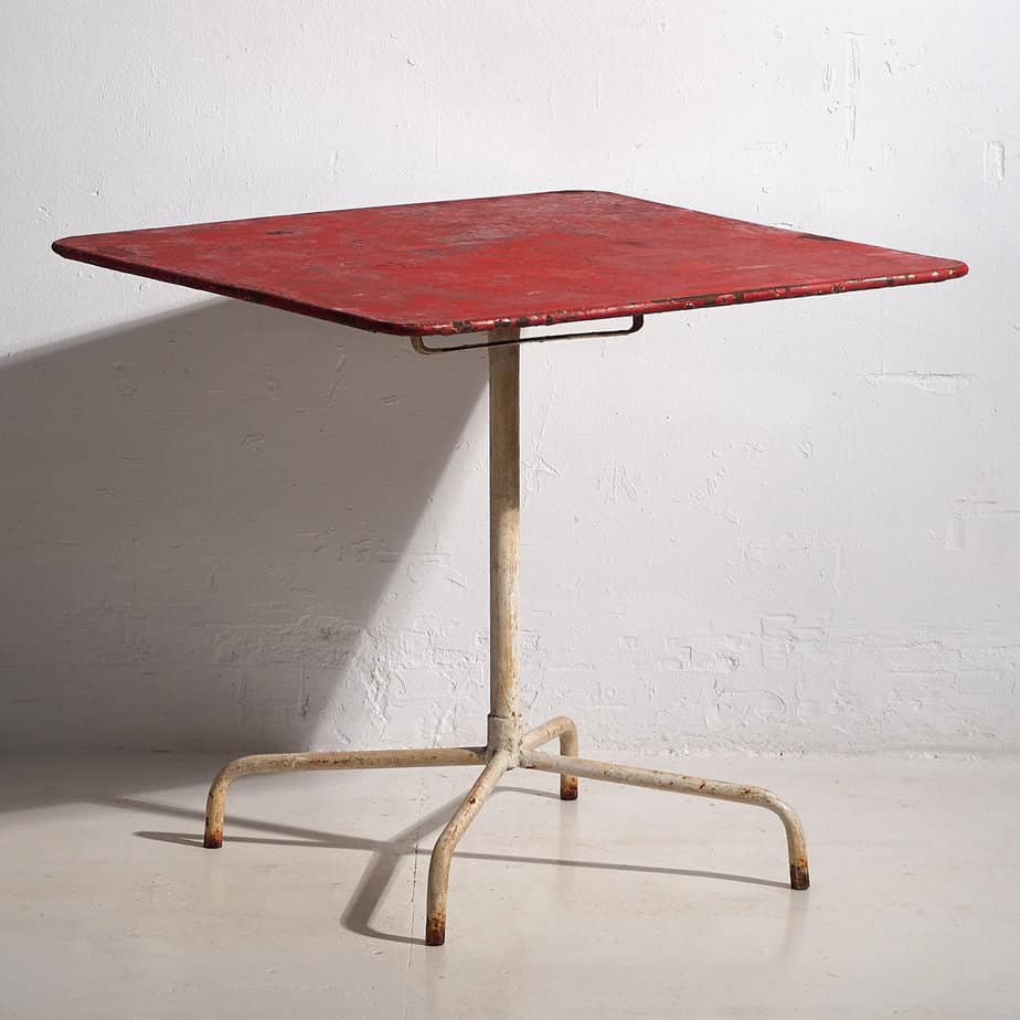 Mesa plegable antigua de jardín (c.1920) #14