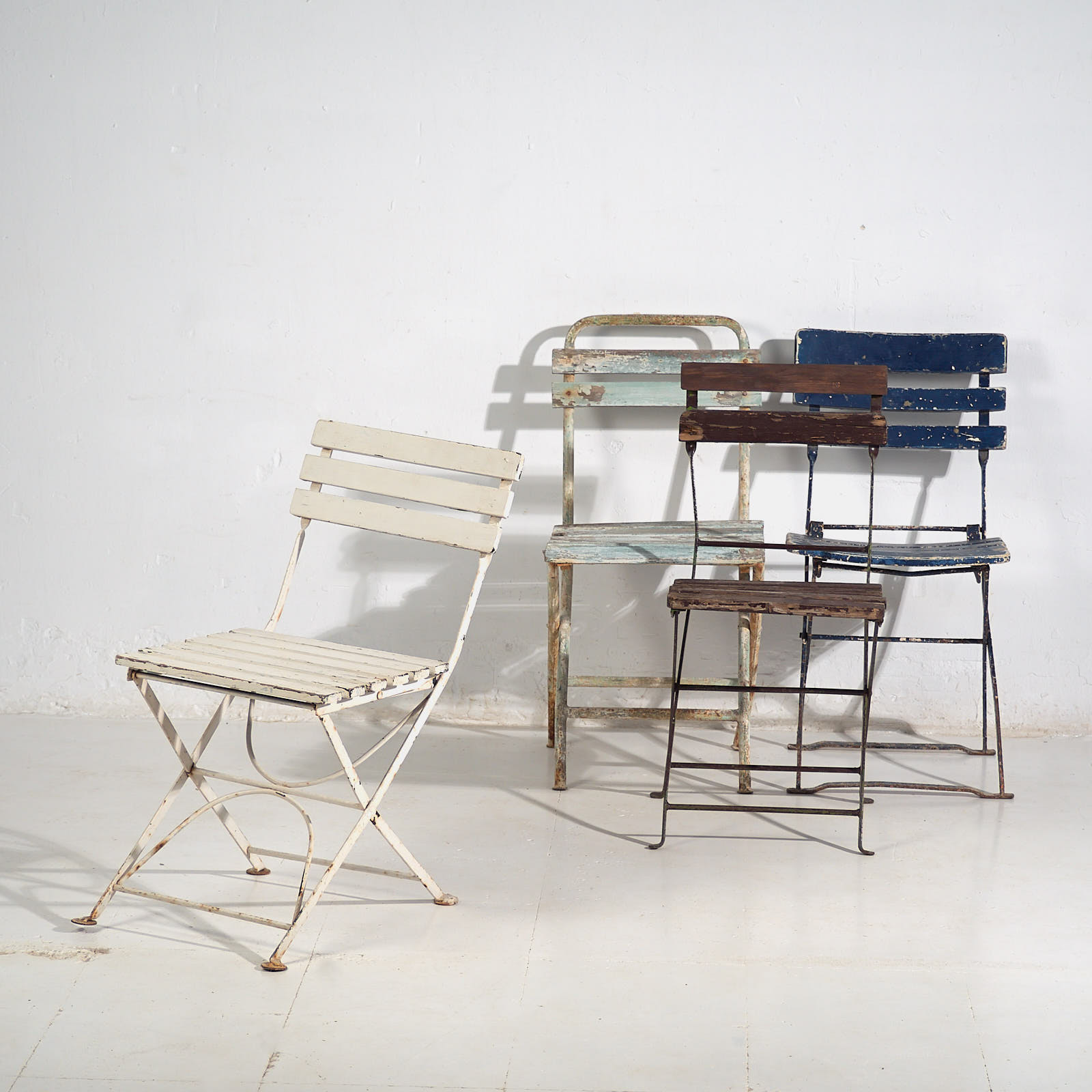 Antique garden folding chairs (c.1920). Set of 4 pieces #34 
