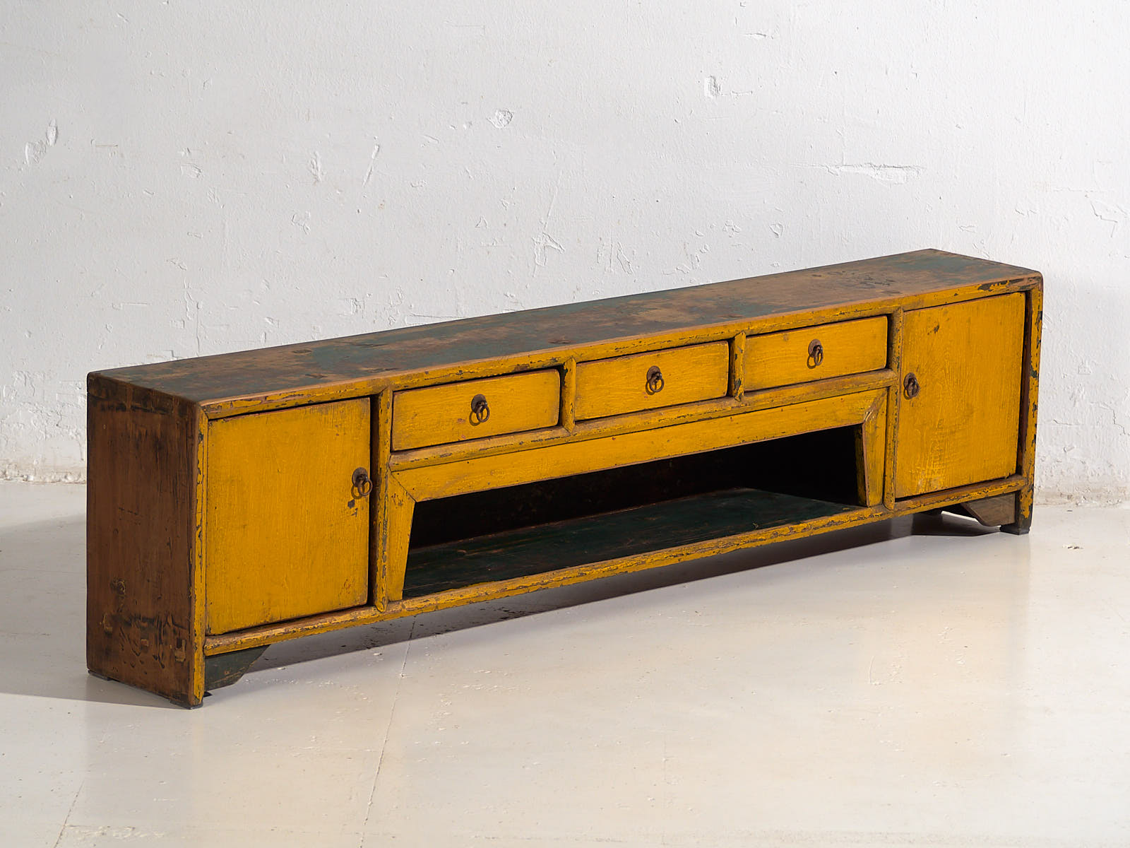 Meuble TV ancien jaune (c.1900) #18