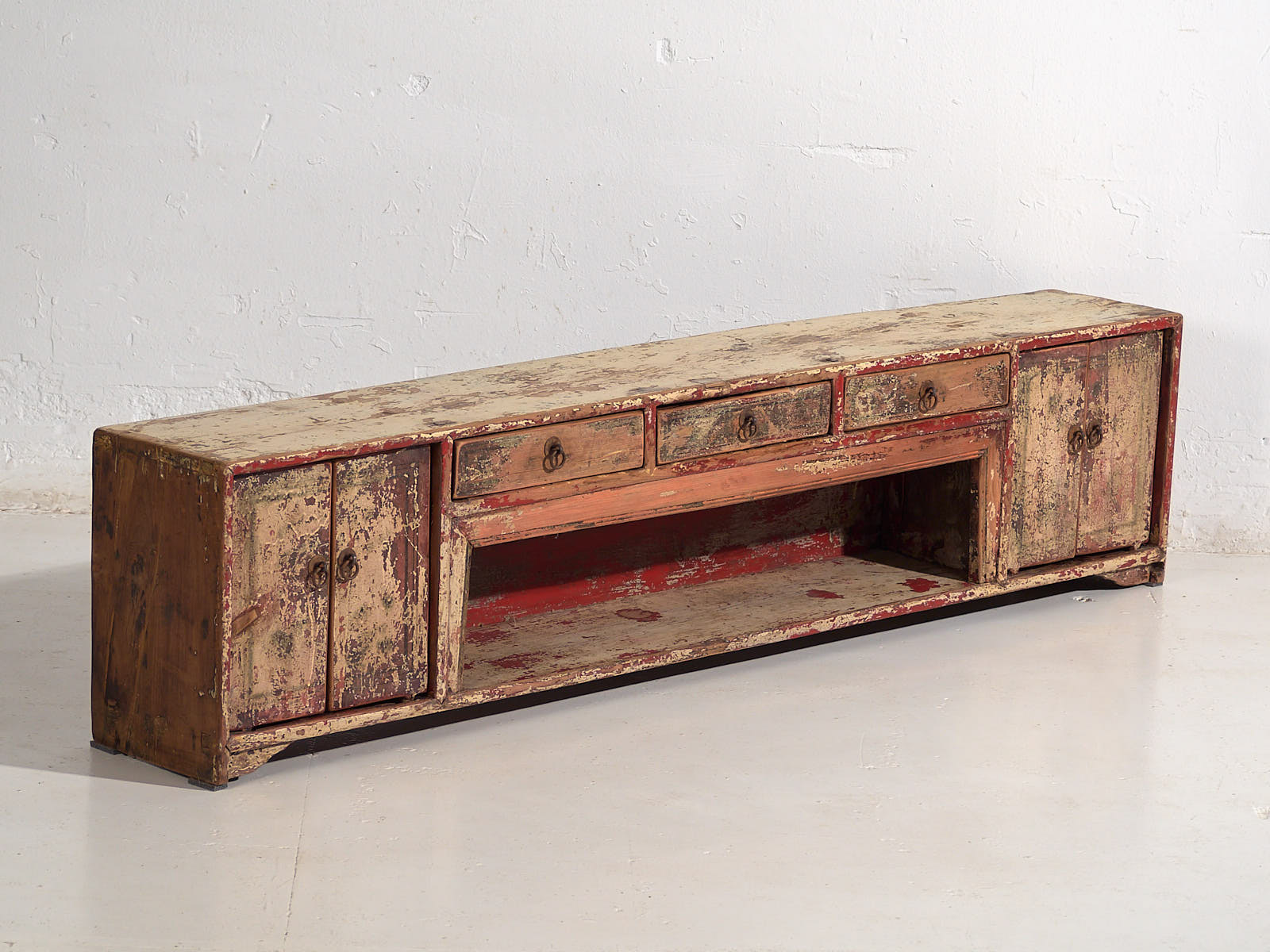 Meuble TV ancien de style wabi sabi (c.1900) #34
