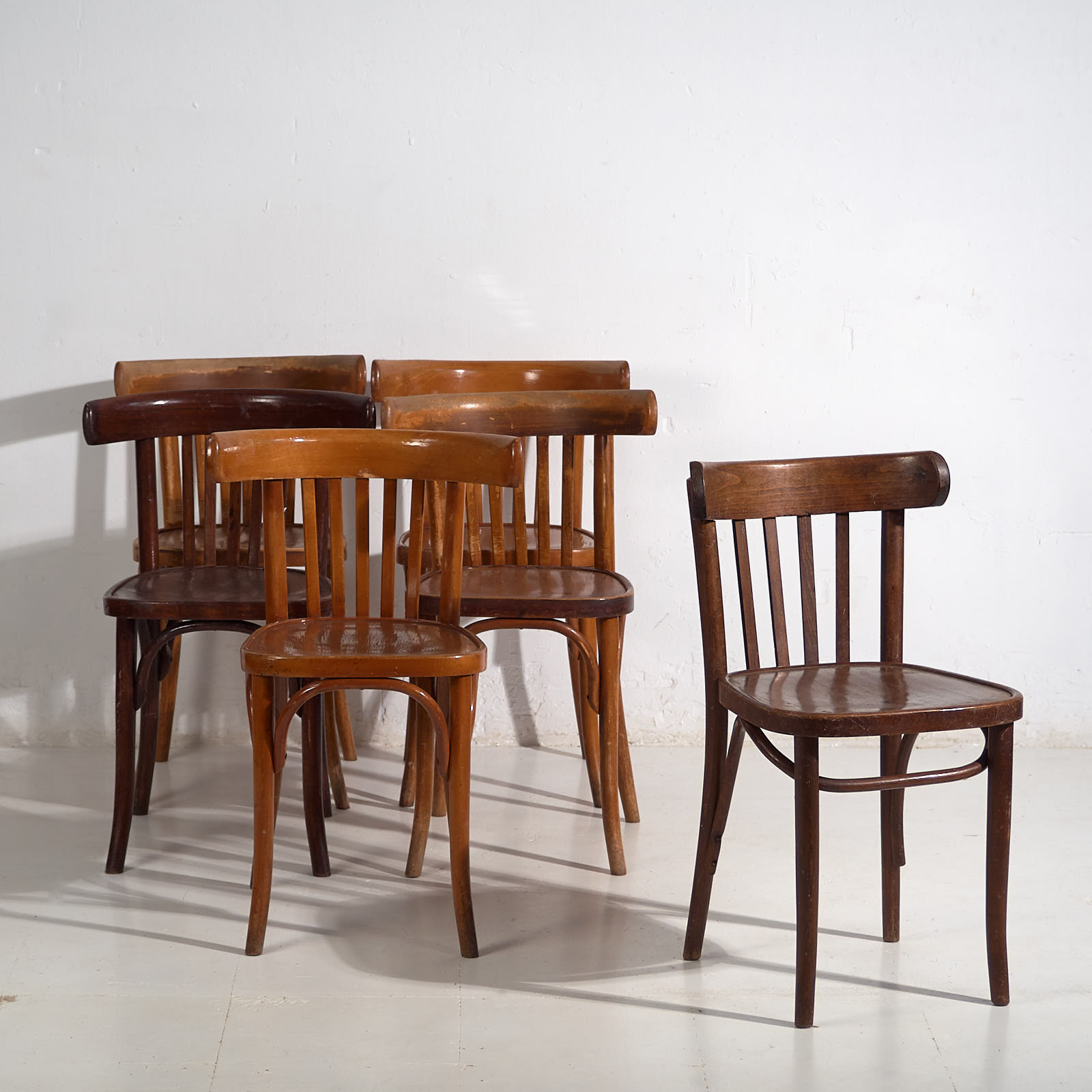 Sillas bistró antiguas (c.1920). Conjunto de 4 piezas #1