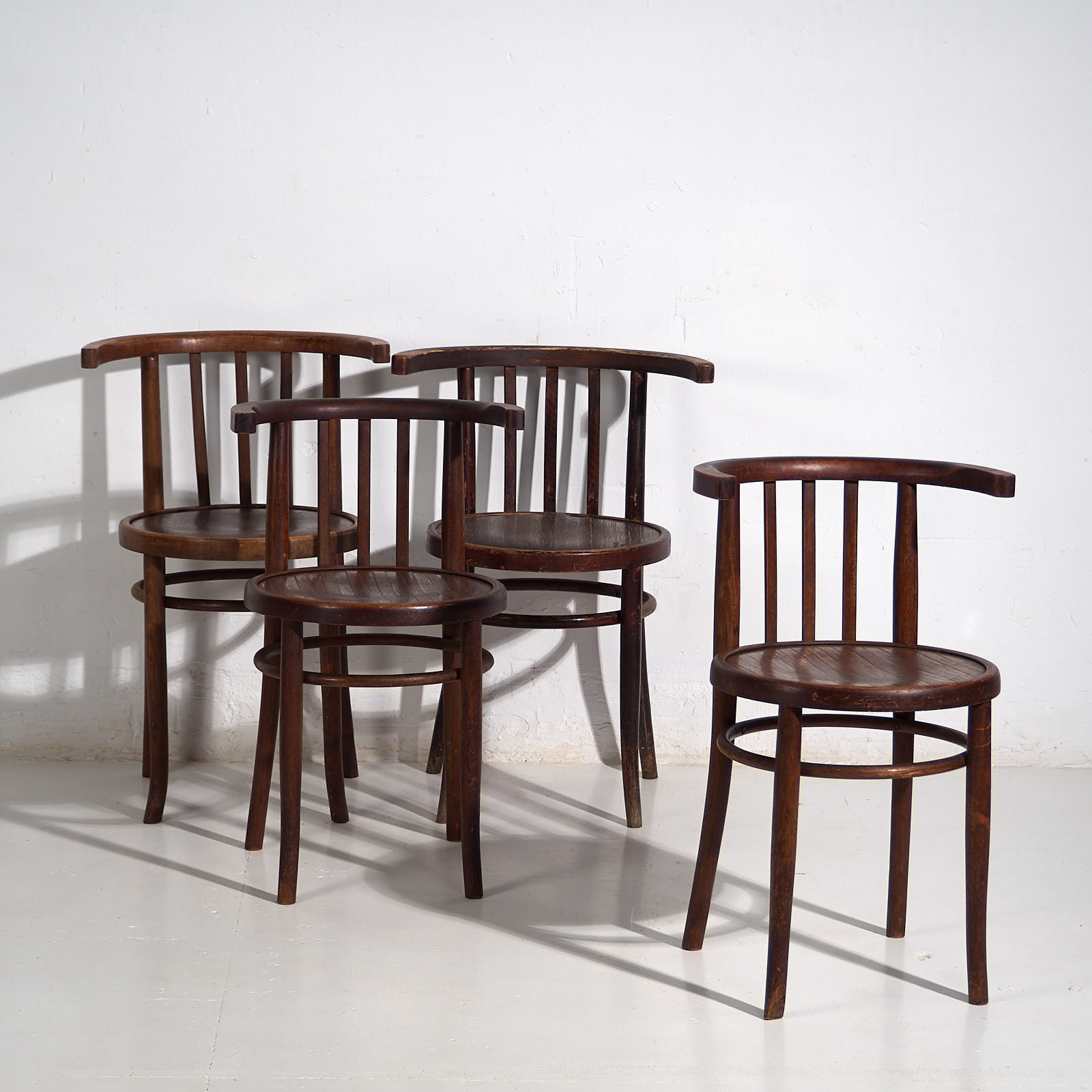 Antique bentwood chairs (c.1920). Set of 4 pieces #2 