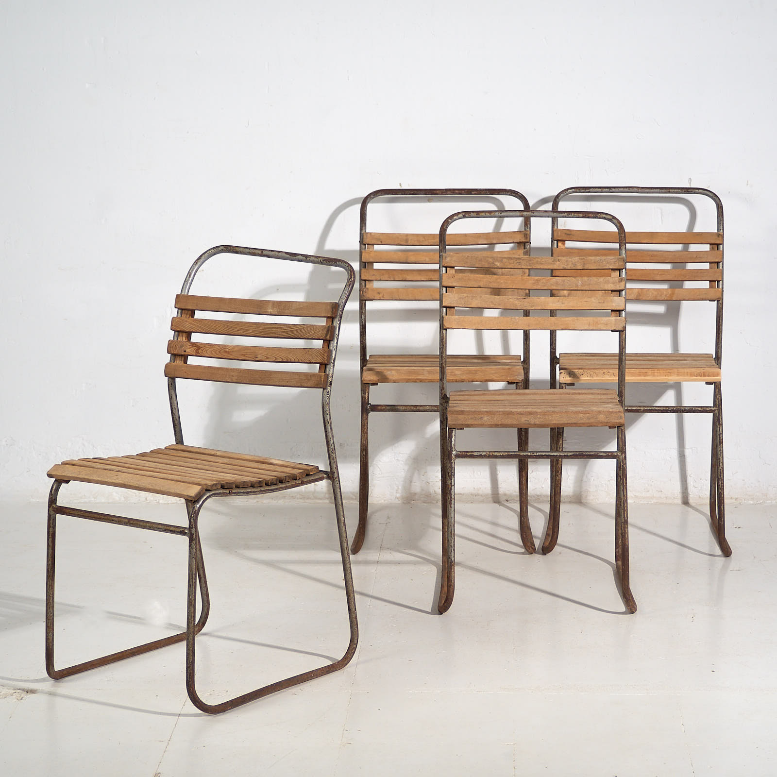 Sillas de patio antiguas (c.1920). Conjunto de 4 piezas #2