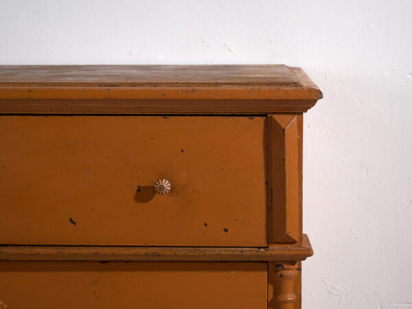 Commode ancienne à patine ocre (c.1920) #72 – Image 7