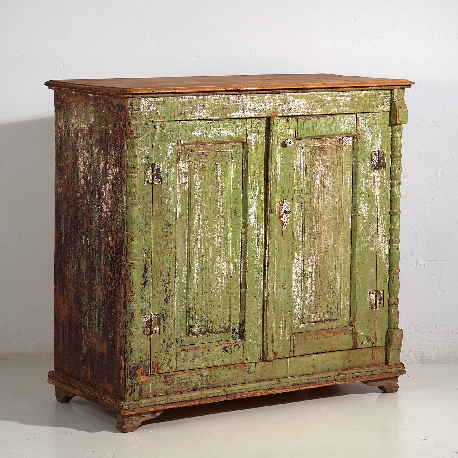 Cómoda antigua de color verde (c.1920) #59