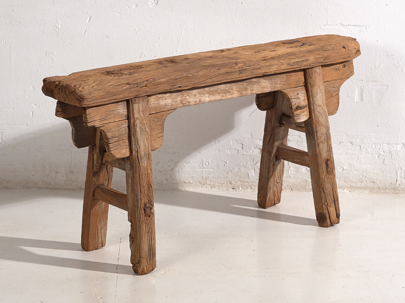 Petit banc ancien de style primitif (c.1870) #13