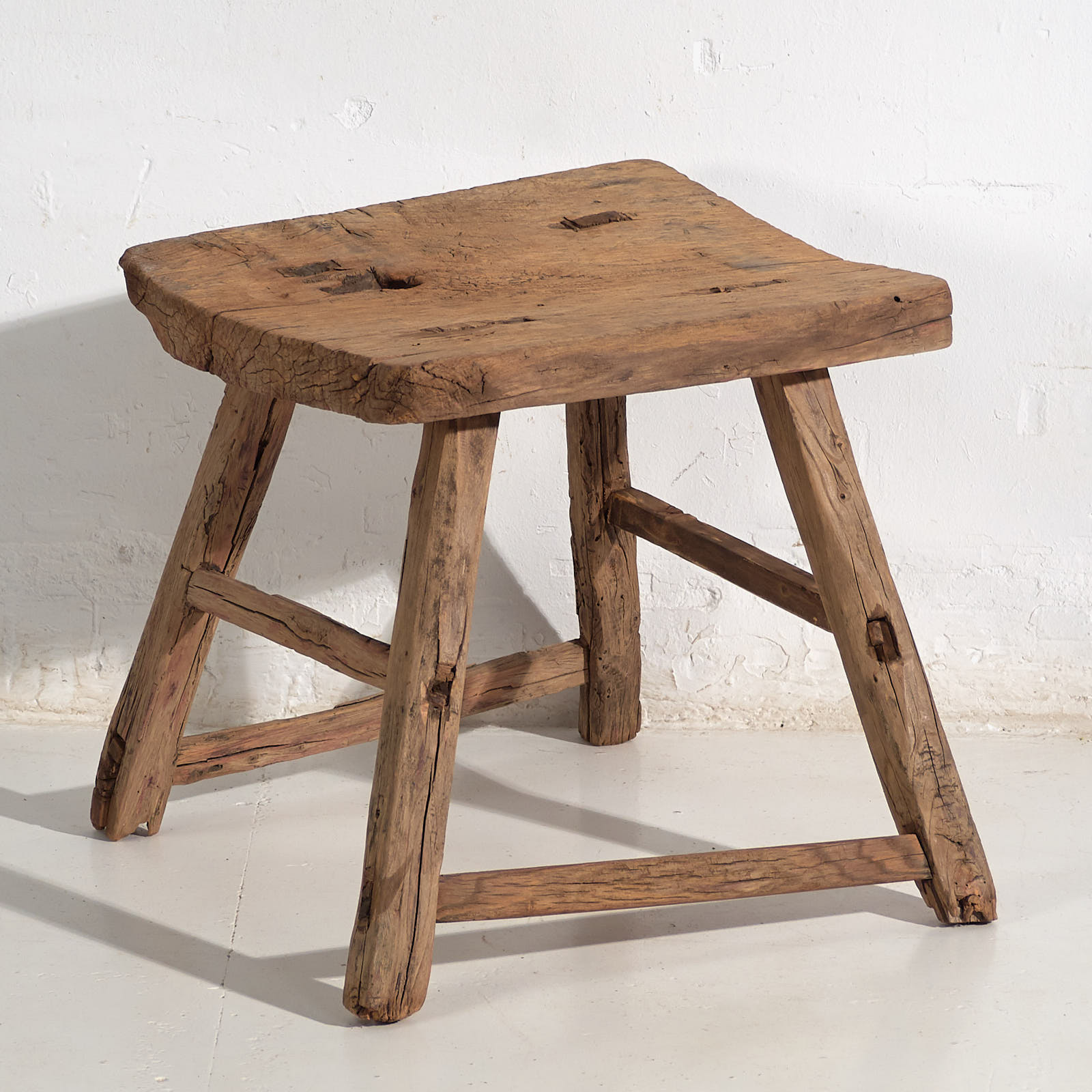 Antiguo taburete de estilo wabi sabi (c.1900) #13