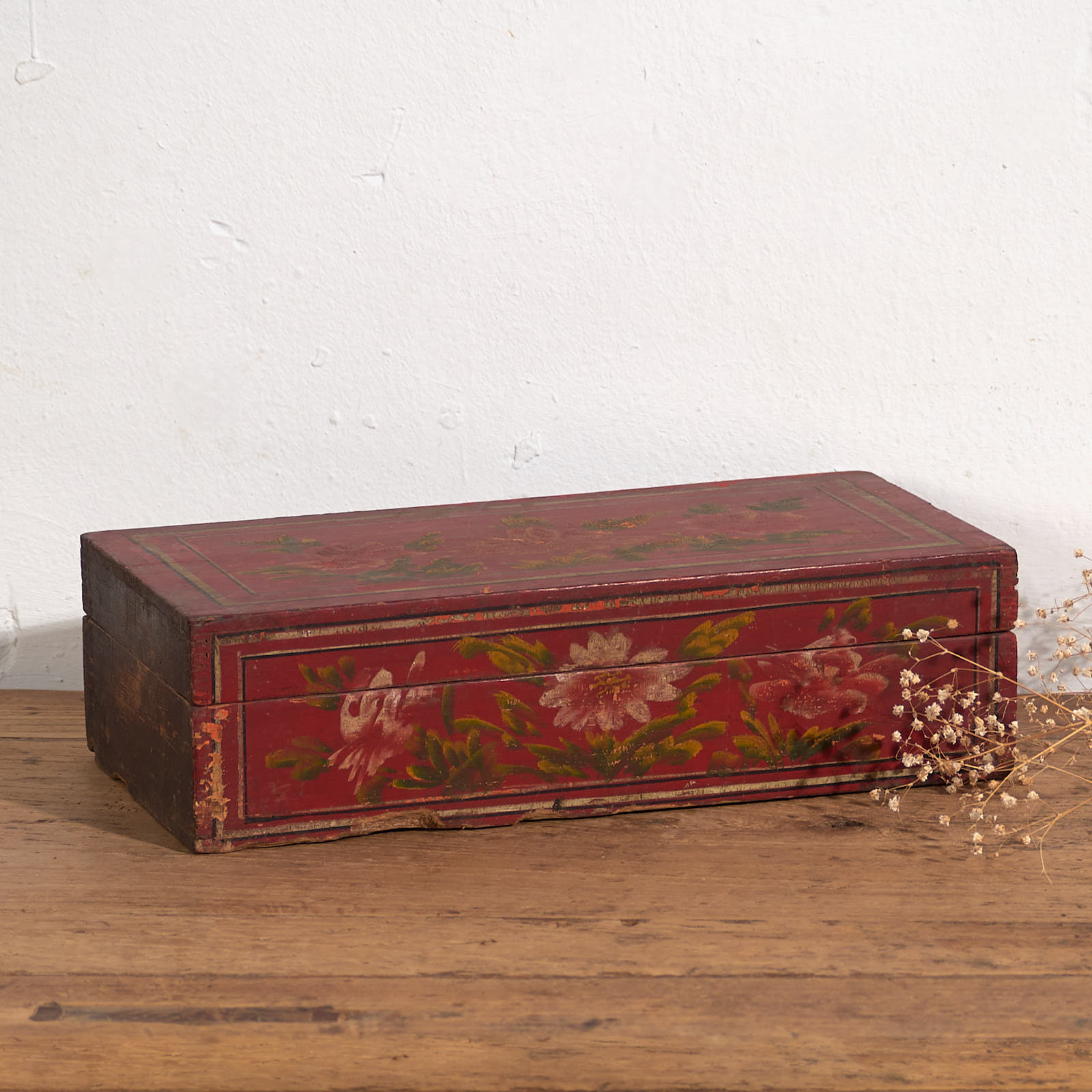 Petit coffre oriental ancien à motifs floraux (c.1900) #5