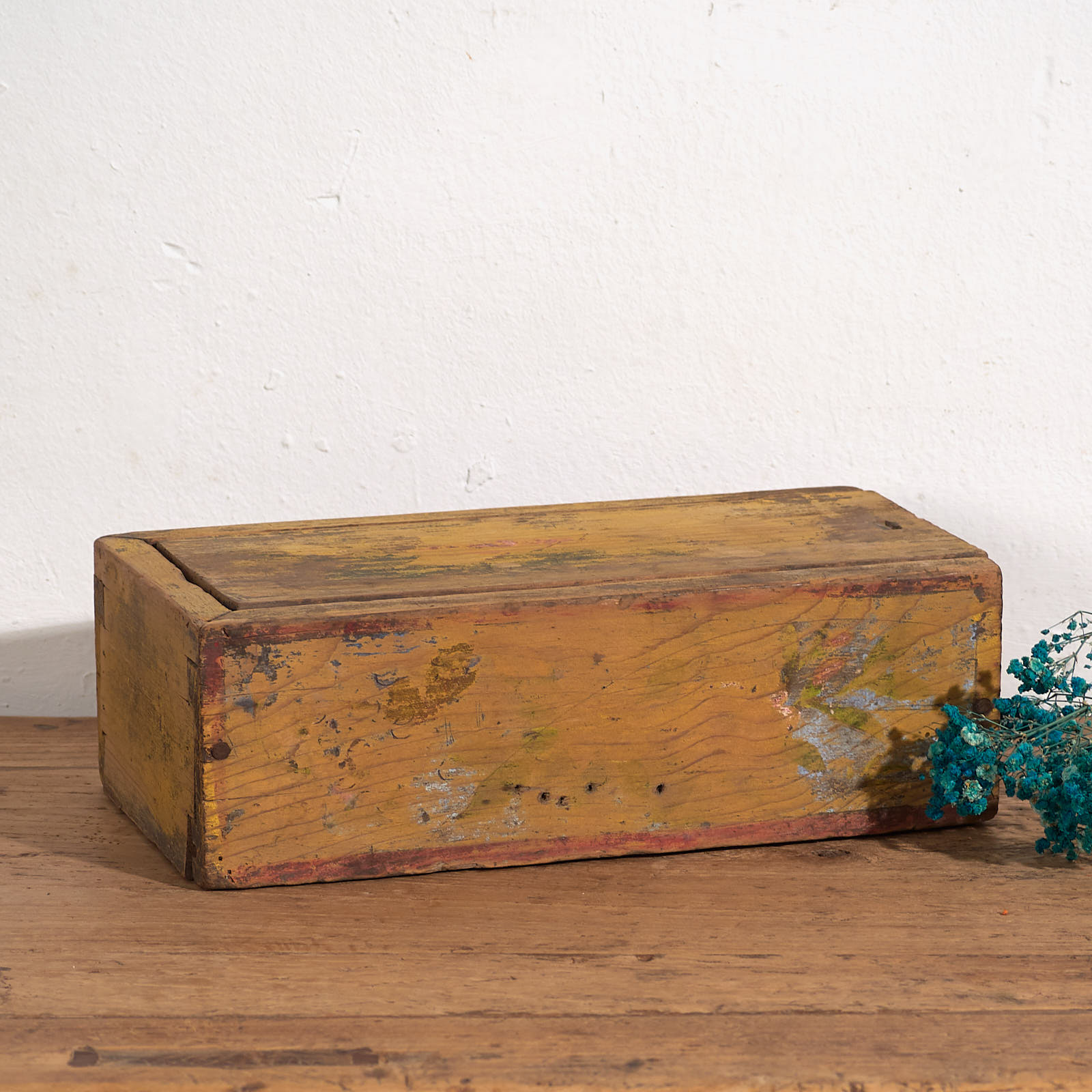 Antique oriental wabi sabi style box (c.1900) #6